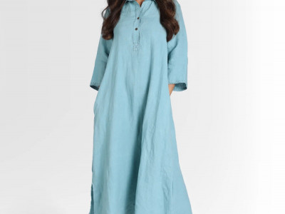 Summer Linen Dresses | Pure Linen Dresses For Women | Linen Midi Dresses Online - Live L photo 1