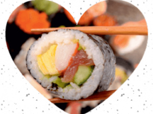 Kokorosushi sushi restaurant logo