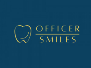 Officer Smiles - Teeth whitening dentist logo